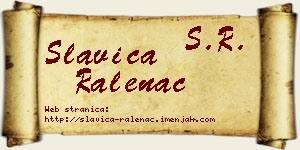 Slavica Ralenac vizit kartica